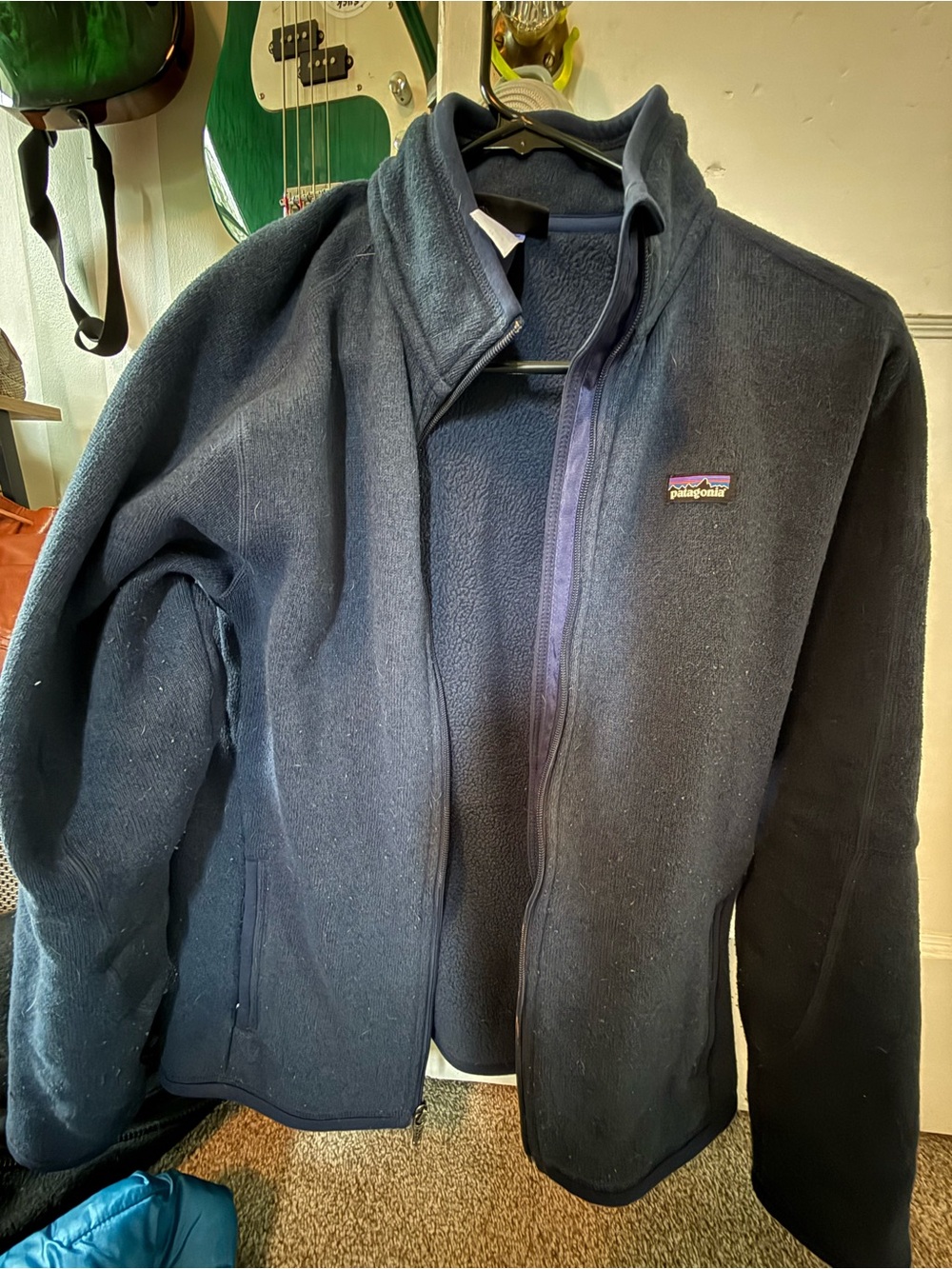Patagonia Navy/Black Full‑Zip Fleece Jacket